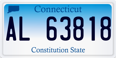 CT license plate AL63818