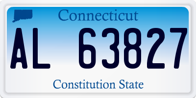 CT license plate AL63827