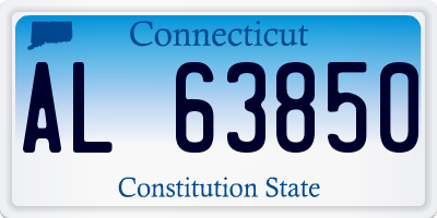 CT license plate AL63850