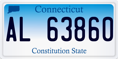 CT license plate AL63860
