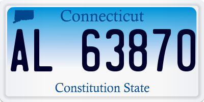 CT license plate AL63870