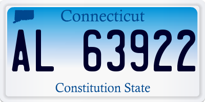 CT license plate AL63922