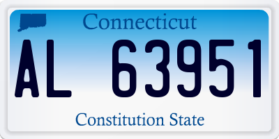 CT license plate AL63951