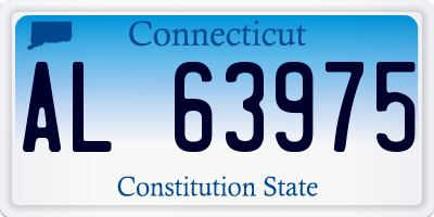 CT license plate AL63975