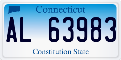 CT license plate AL63983