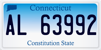 CT license plate AL63992