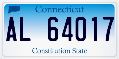 CT license plate AL64017