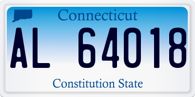 CT license plate AL64018