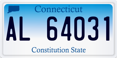 CT license plate AL64031