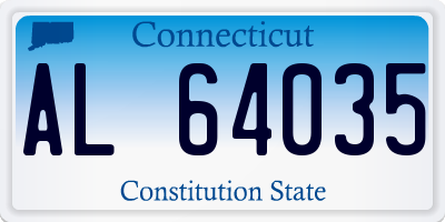 CT license plate AL64035