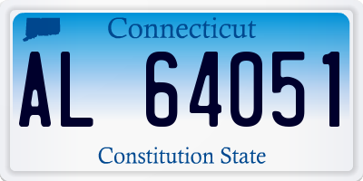 CT license plate AL64051
