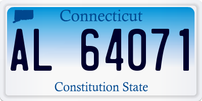 CT license plate AL64071