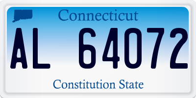 CT license plate AL64072