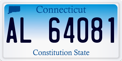 CT license plate AL64081