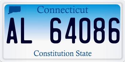 CT license plate AL64086
