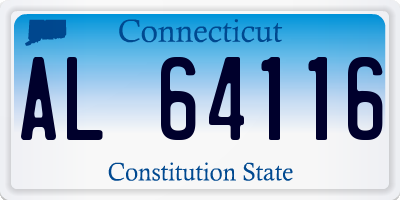 CT license plate AL64116