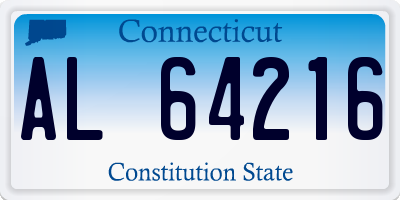 CT license plate AL64216