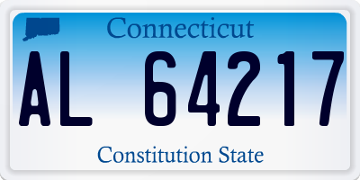 CT license plate AL64217