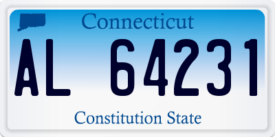 CT license plate AL64231