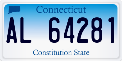CT license plate AL64281