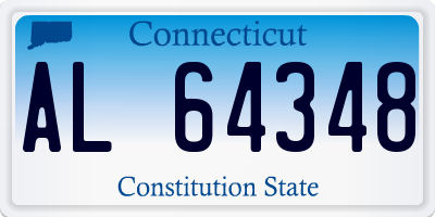 CT license plate AL64348
