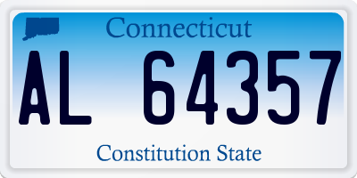 CT license plate AL64357
