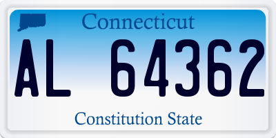 CT license plate AL64362