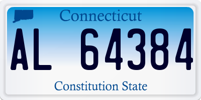 CT license plate AL64384