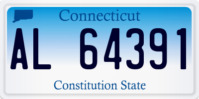 CT license plate AL64391