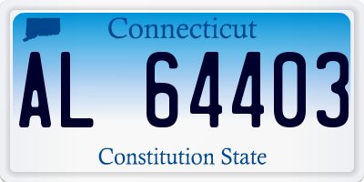 CT license plate AL64403