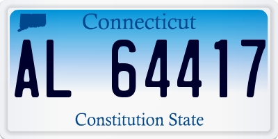CT license plate AL64417