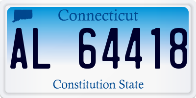 CT license plate AL64418