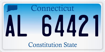 CT license plate AL64421