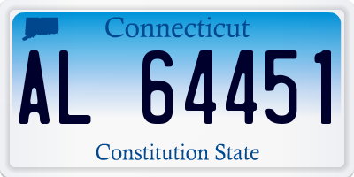 CT license plate AL64451
