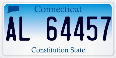 CT license plate AL64457