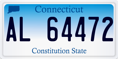 CT license plate AL64472