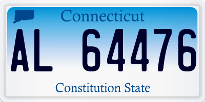 CT license plate AL64476