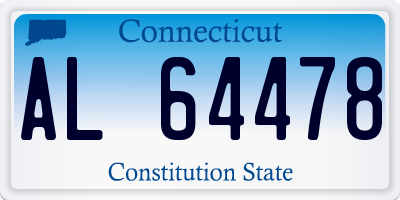 CT license plate AL64478