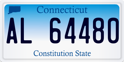 CT license plate AL64480