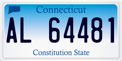 CT license plate AL64481
