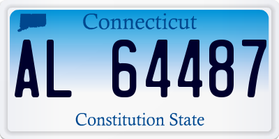 CT license plate AL64487