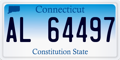 CT license plate AL64497