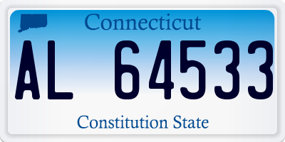 CT license plate AL64533