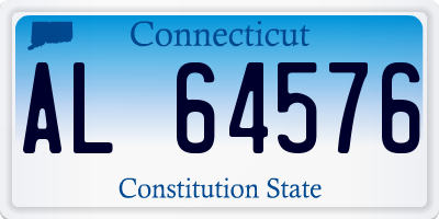 CT license plate AL64576