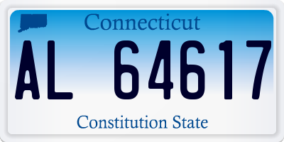 CT license plate AL64617