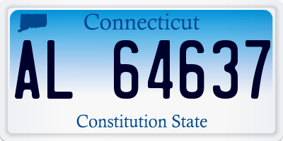 CT license plate AL64637