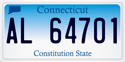 CT license plate AL64701