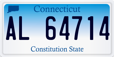CT license plate AL64714