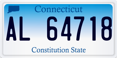 CT license plate AL64718