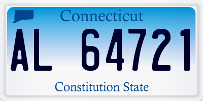 CT license plate AL64721